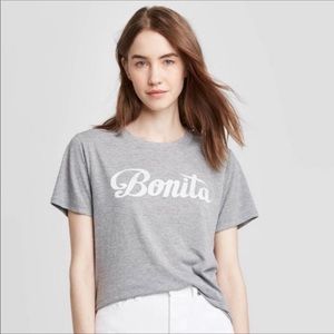 Modern Lux Bonita Gray Fitted T Shirt M
